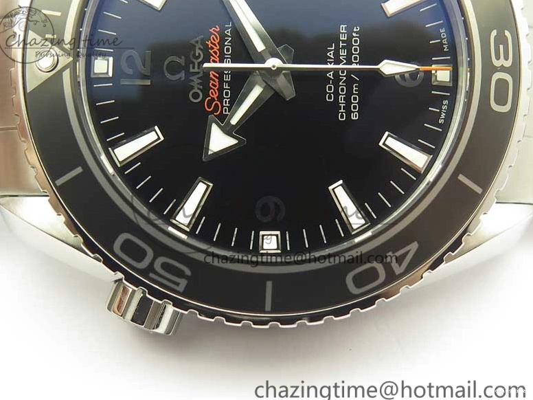 0208 EyeCatching Planet Ocean Professional Ceramic Bezel 45.5mm 1:1 VSF Best Edition Silver Markers on SS Bracelet A8500 Super Clone 8050